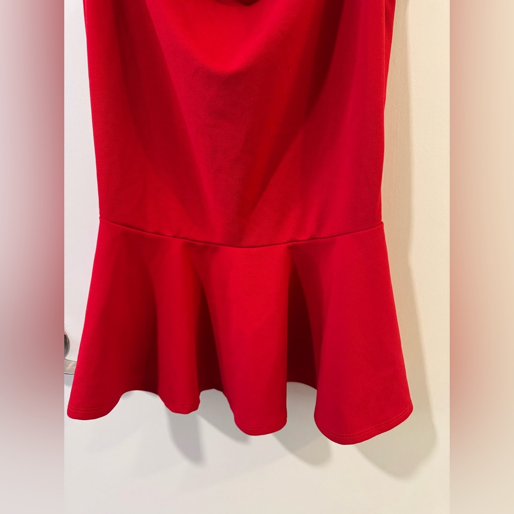 Maternity My Bump short sleeved Elegant Red Midi Dress size small - Picture 5 of 6